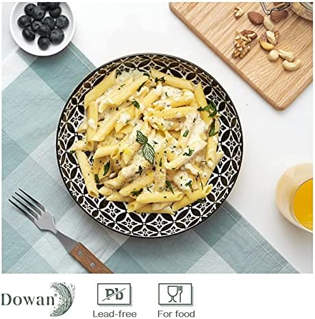 DOWAN 8.5" Vibrant Pasta, Salad & Soup Serving Bowls Set of 4