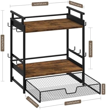 Coffee Bar Organizer for Countertop