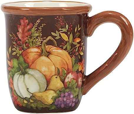 Harvest Blessings Set of 4 Ceramic Mugs – Cozy up with coffee, tea, or