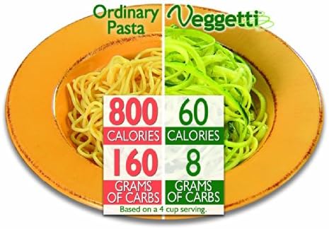 Veggetti Dual Stainless Steel Blade Veggie Slicer, White