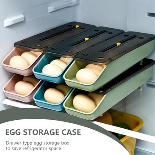 Plastic Egg Holder Drawer Organizer, Multi Layer Refrigerator Tray