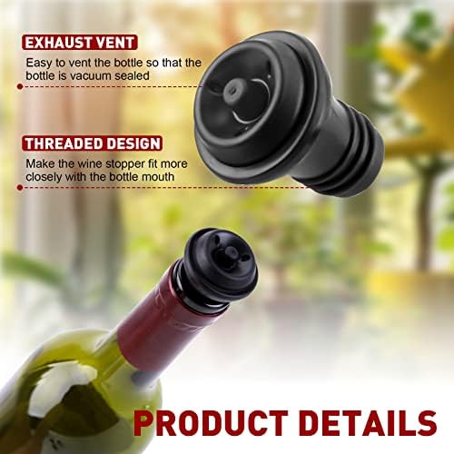 24 Pcs Wine Vacuum Stoppers - Rubber Bottle Savers to Preserve Flavor
