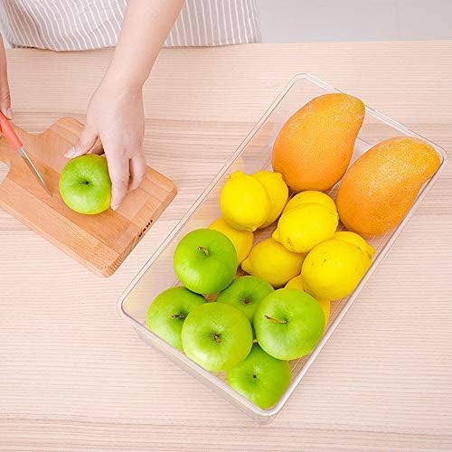 SANNO Vegetable Refrigerator Organizer Food Bins with lids Large