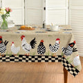 Horaldaily Rooster Rustic Country Tablecloth 60×84 Inch Rectangular