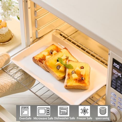 MIECOO Large Serving Platters, 16/14/12 Inch White Serving Trays Set
