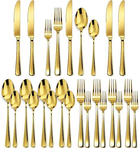 20 Piece Stainless Steel Flatware Set,Cutlery Utensil Silverware Set