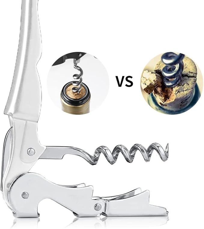 Professional Waiter Corkscrew Wine Openers Set, Heavy Duty Stainless Steel - Image 3