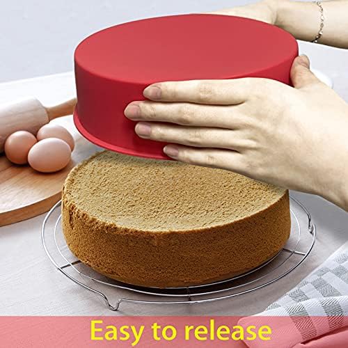 2pcs 6 Inch Silicone Cake Pan for Baking, Round Cake Molds Pan