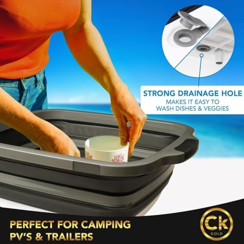 Collapsible BBQ Prep Tub - Includes Cutting Board, LOCKING Lid &
