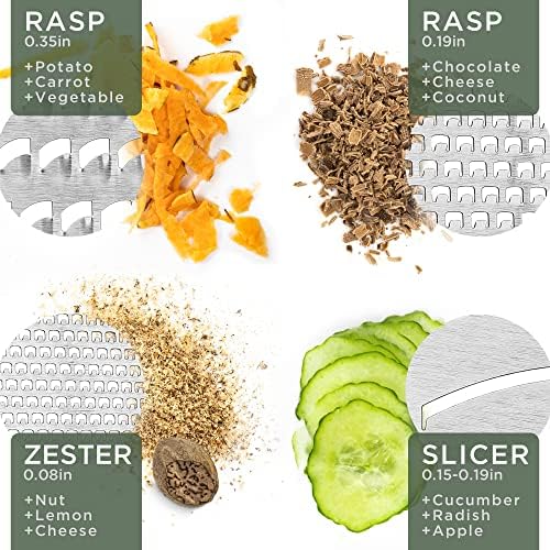 WALDWERK Stainless Steel Box Grater with Oak Wood Base