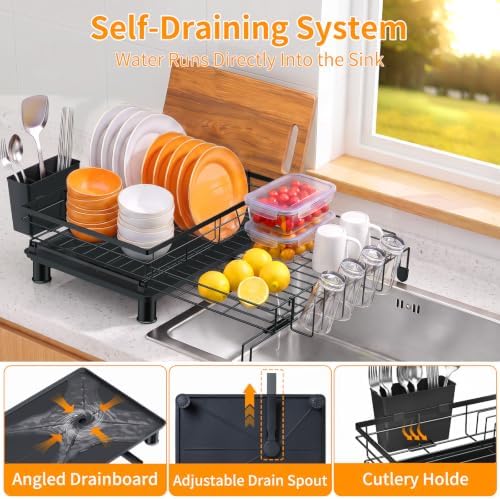 Expandable Stainless Steel Over-Sink Dish Drying Rack