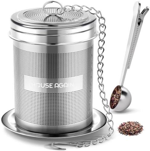 HOUSE AGAIN Large Tea Infuser with Scoop, 304 Stainless Steel Tea