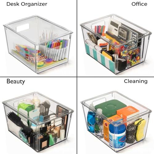 ClearSpace XL Storage Bins with Lids, 4-Pack