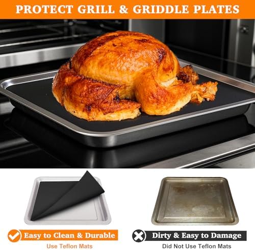 Air Fryer Liners Reusable Teflon Mats Compatible with the Breville