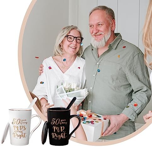 YHRJWN - 50th Wedding Gifts, 50 Years of Being Mr & Mrs Always Right