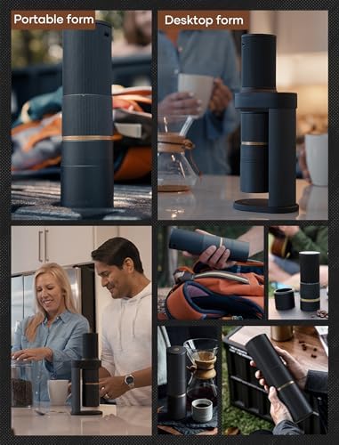 Cocinare 2-in-1 Wireless Burr Coffee Grinder, Black