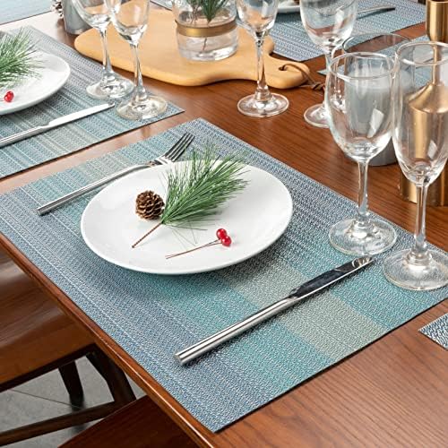 Winknowl Placemats, Set of 8 Heat Resistant Stain Resistant Woven