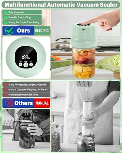 Mason Jar Vacuum Sealer Kit, Fully Automatic
