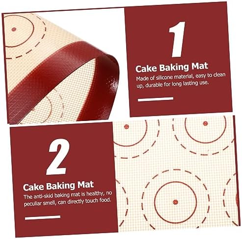 Red Silicone Macaron Baking Mat, Non-stick Heat-resistant Baking Sheet