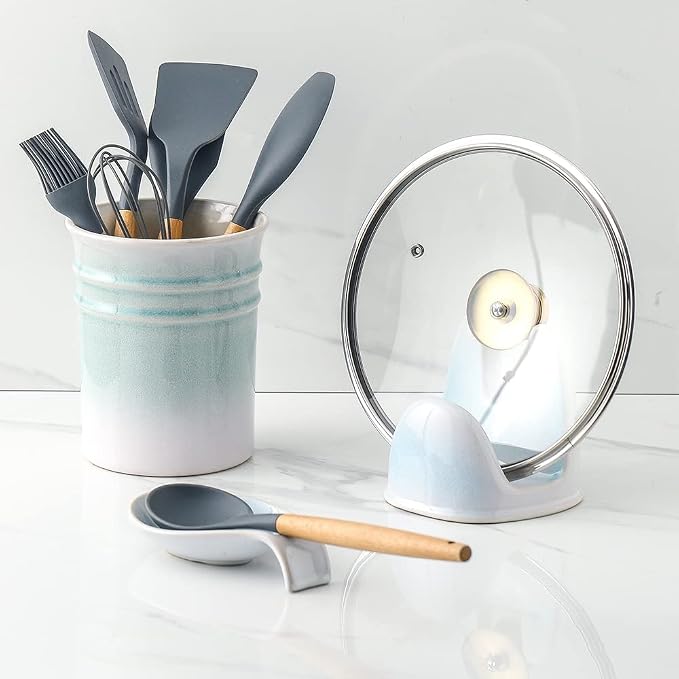 Nihow Pot Lid Holder: Stable Ceramic Pan Lid Holder - Image 7