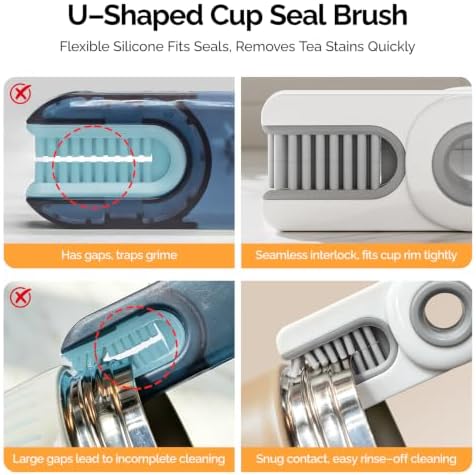 4 in 1 Cup Lid Gap Cleaning Brush Set, Water Bottle Cleaner Tool