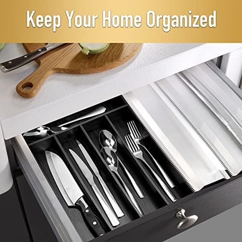 Silverware Organizer Bamboo Kitchen Drawer Organizer Utensil Organizer