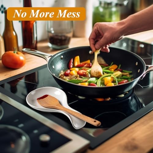 Spoon Rest for Stove Top, Heat Resistant Ceramic Utensil Rest for