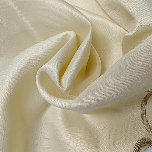 sandweek Round Table Cloth Flower Embroidered Lace Tablecloth Wrinkle