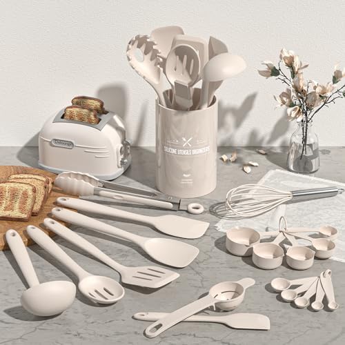 Umite Chef 22-Piece Silicone Cooking Utensils Set,Heat Resistant &