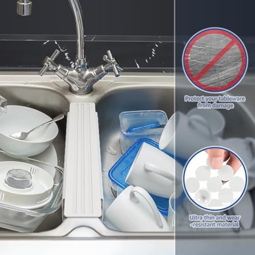 Yolife Kitchen Sink Saddle, 9.5" x 12", White