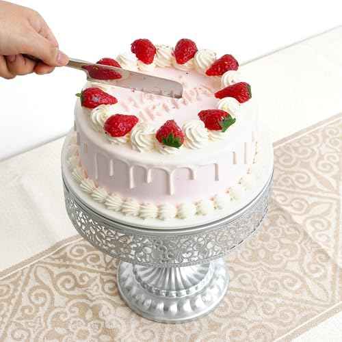 11Pcs Silver Cake Stand Set, Metal Dessert Table Display Set