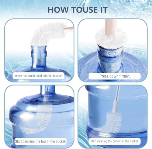 2-Pack Bucket Brush, Kettle Brush, Cleaning Extra Long Bottles, Gallon