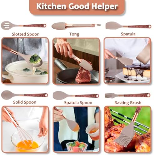 24-Piece Silicone Cooking Utensils Set with Holder