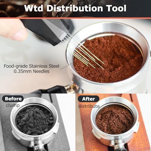 51mm Espresso Accessories Kit | 2-in-1 Distributor and Tamper, WDT
