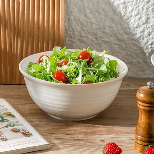 Serving Bowls Set of 2, 9 Inch Large Ceramic Mixing Bowls for Kitchen