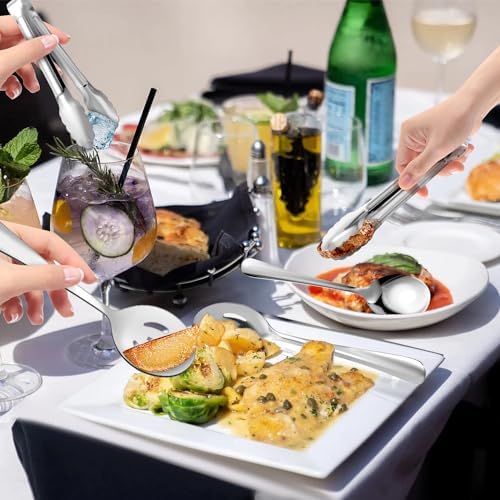 12PCS Stainless Steel Serving Utensils Sets - Large Serving