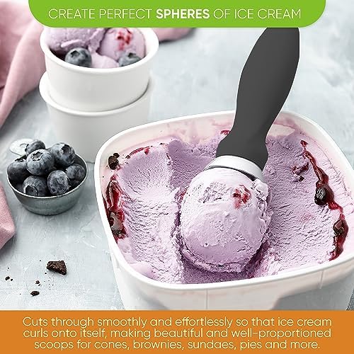 Spring Chef Professional Ice Cream Scoop & Stainless Steel Swivel