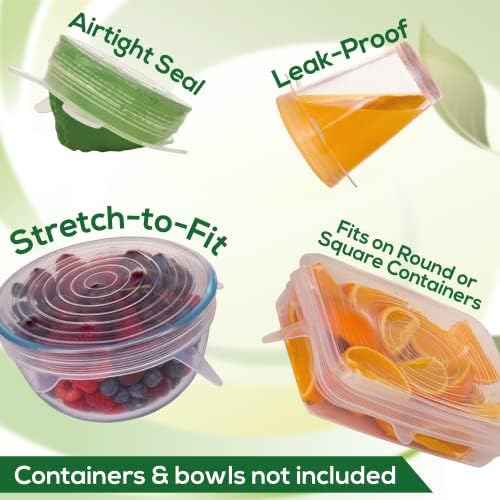 unwasted Reusable Silicone Lids, Variety Pack, 7-Pack