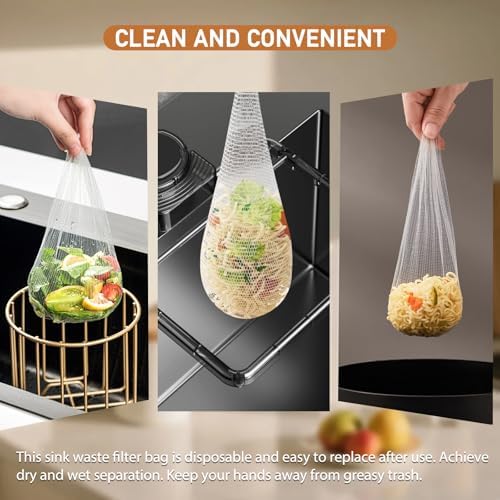 250 PCS Kitchen Sink Strainer Mesh Bags