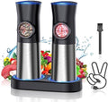 Gravity Electric Salt and Pepper Grinder Set, USB Rechargeable