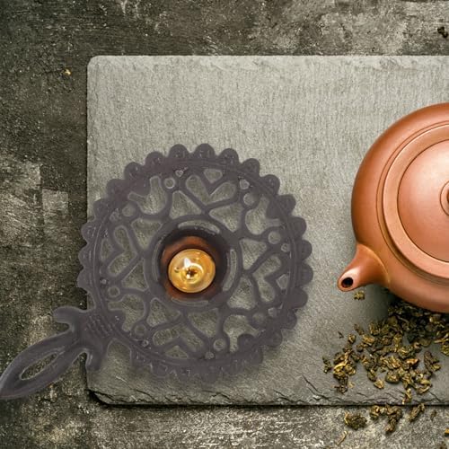 Japanese Cast Iron Teapot Warmer Base, Tealight Heating Stove