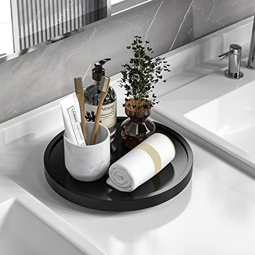 VeyFey 10-Inch Bamboo Turntable Vanity Tray