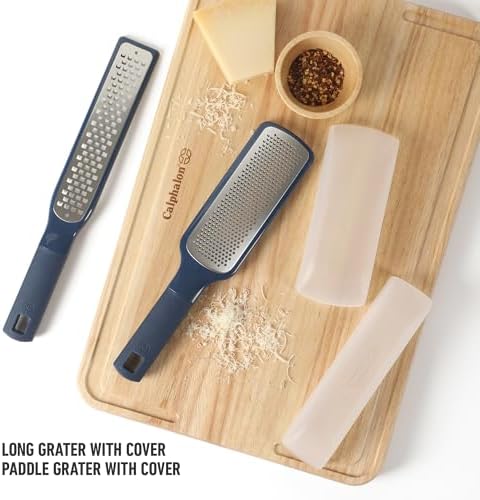 Calphalon Prime Grater and Zester, 2-Piece Stainless Steel Cheese