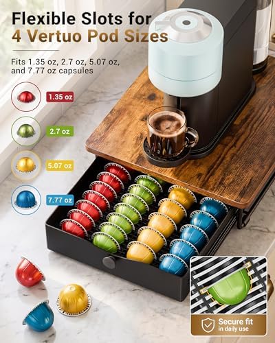 EVERIE Coffee Pod Holder Drawer for Nespresso Vertuo Capsules