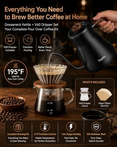 Gooseneck Electric Kettle with Temperature Control