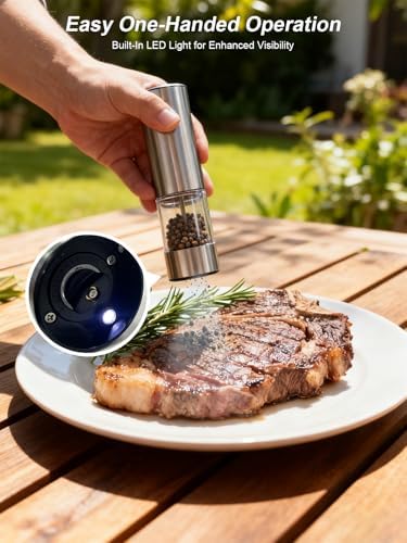 Rechargeable Electric Salt and Pepper Grinder Set