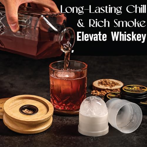 Whiskey Smoker Kit with Torch - 6 Natural Wood Chips Flavors, 2