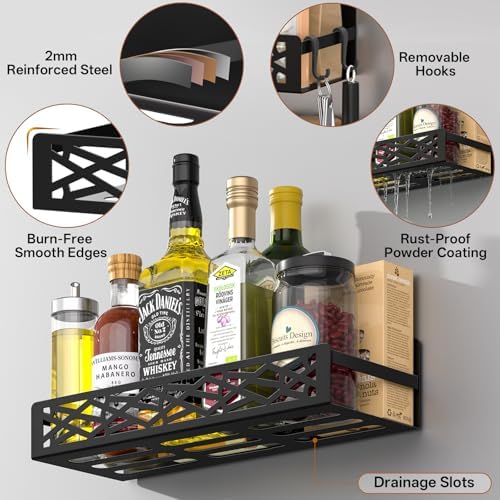 DTUQYX 4 Pack Magnetic Spice Rack for Refrigerator