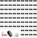 72PCS 3oz/88ml Plastic Jars with Screw On Lids Pressure Sensitive