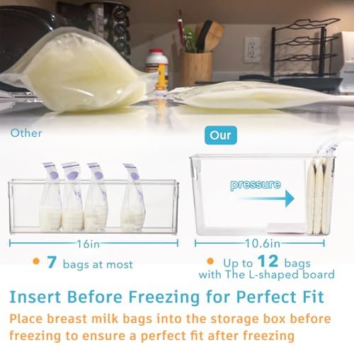 Ugotfeels 2 Pack Breastmilk Storage Freezer Container